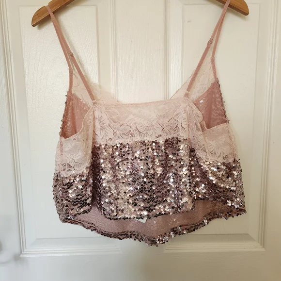 NWT Free People Right Rhythm Sequin Cami - Picture 6 of 9